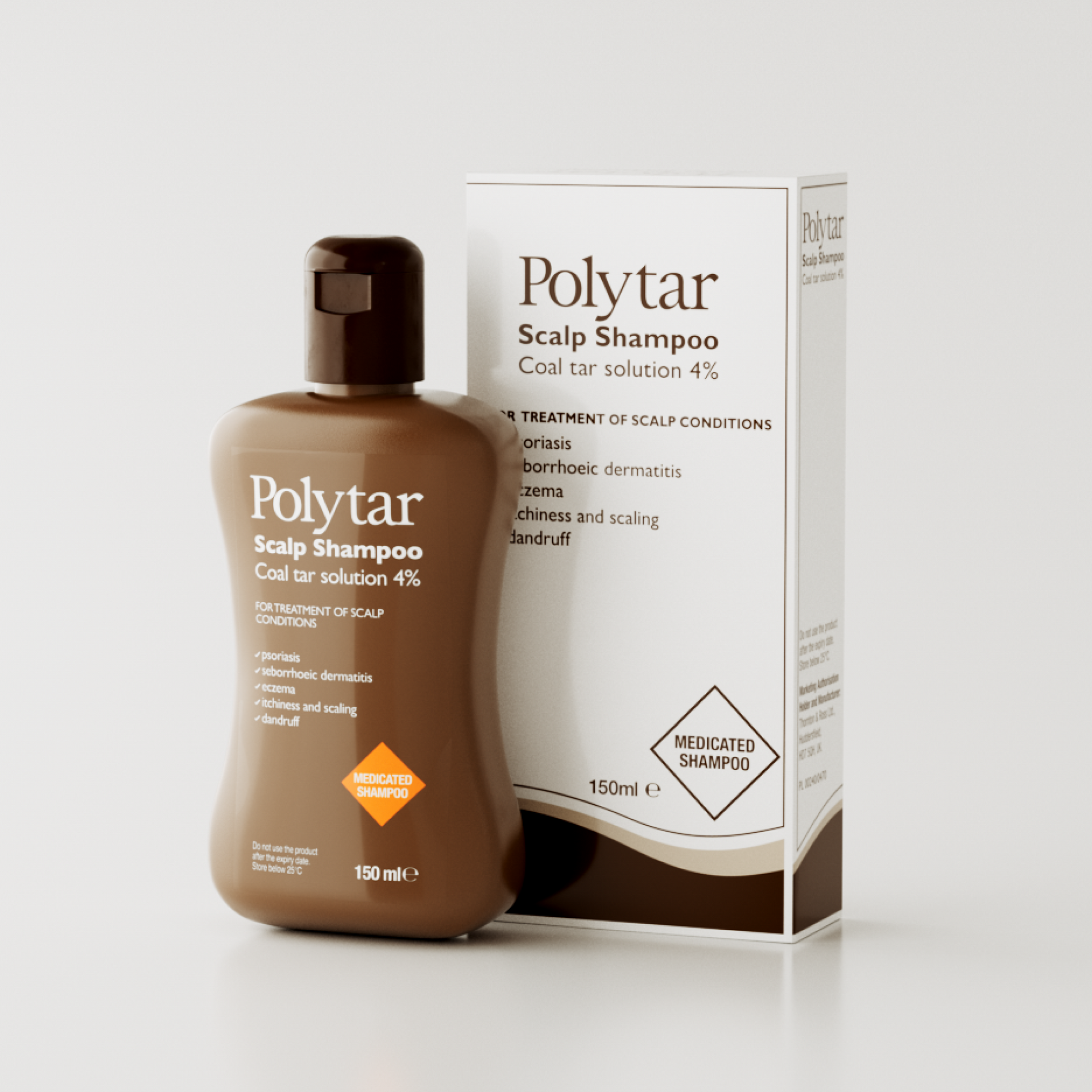 Polytar 4% Coal Tar Scalp Shampoo (150ml)